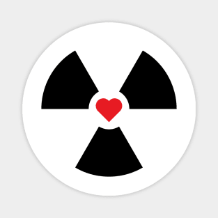 Radioactive Sign Radiation Symbol Nuclear Hazard Heart Magnet